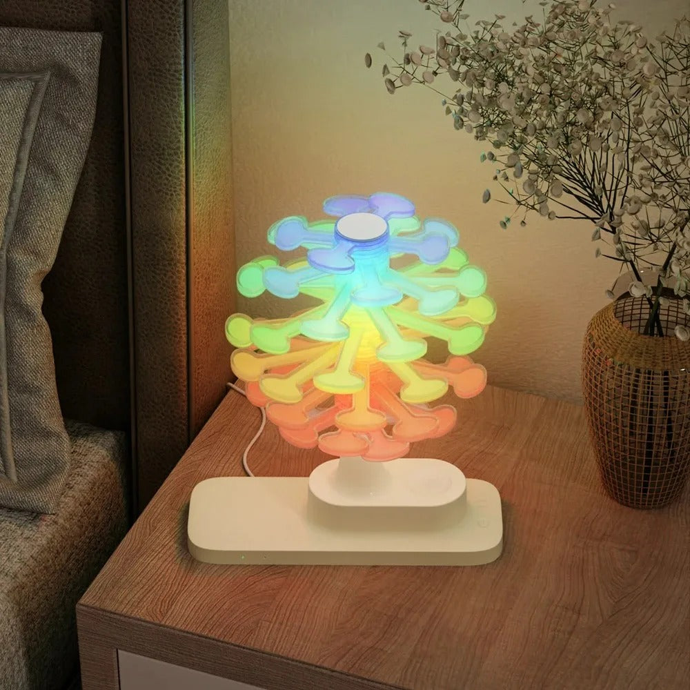 Spiral Tree LED Table Lamp with Wireless Charging Pad