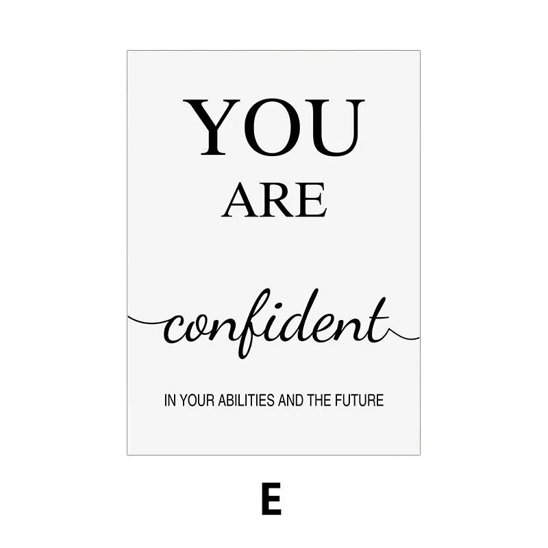 Motivational Quotes Poster - Modern Canvas Wall Art for Home & Office