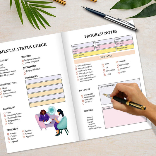 MEGA Therapy Journal - Self-Care Writing Tools with Guided Prompts