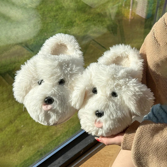 Fluffy Cartoon Fuzzy Slides Women