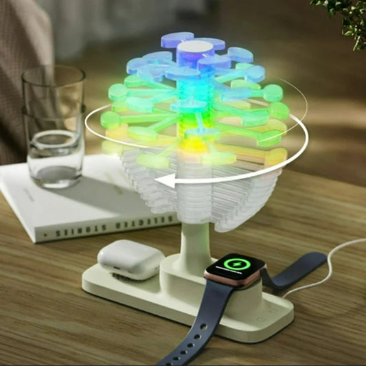Spiral Tree LED Table Lamp with Wireless Charging Pad