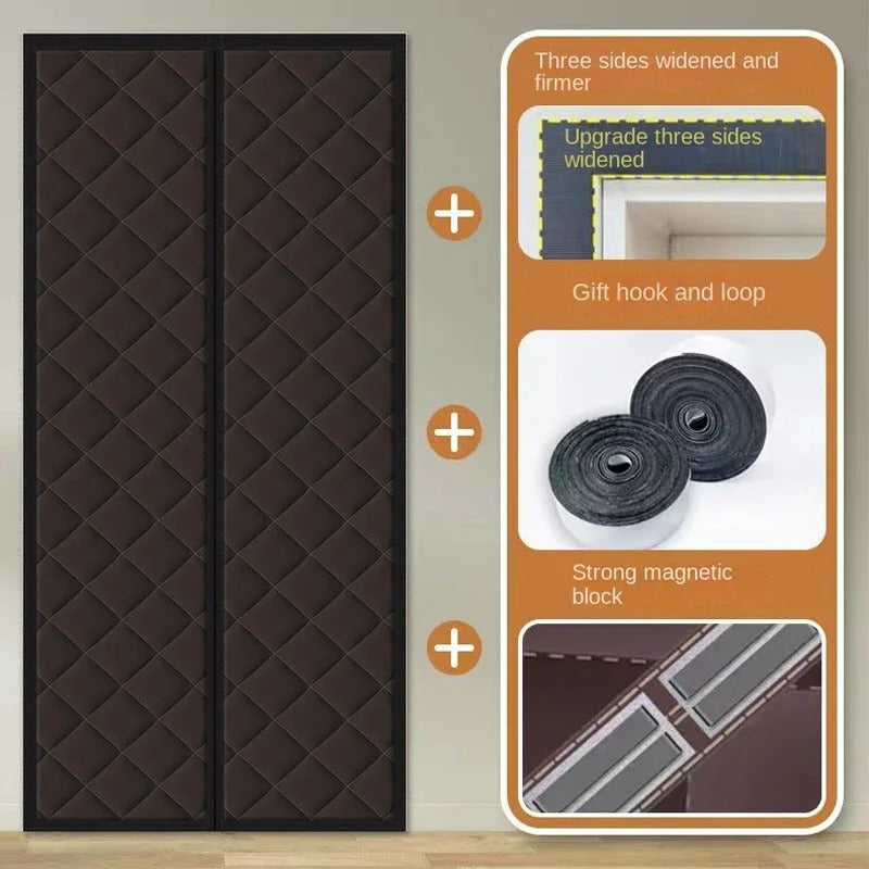 Magnetic Thermal Door Curtain Insulation – Draft Stopper Cover