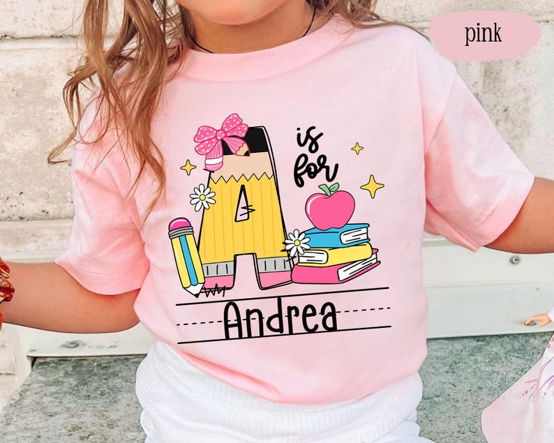 Personalized Kids Alphabet Name Shirt | Custom Back to School Tee