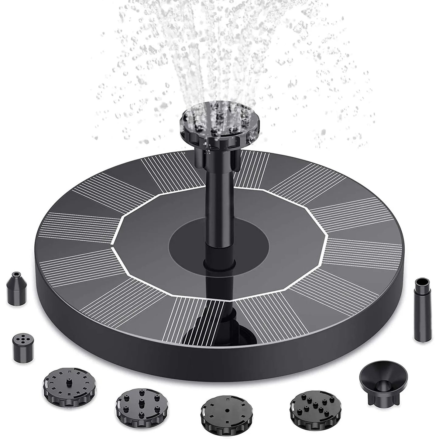 Solar-powered water fountain for Garden Birdbath & Outdoor Pond