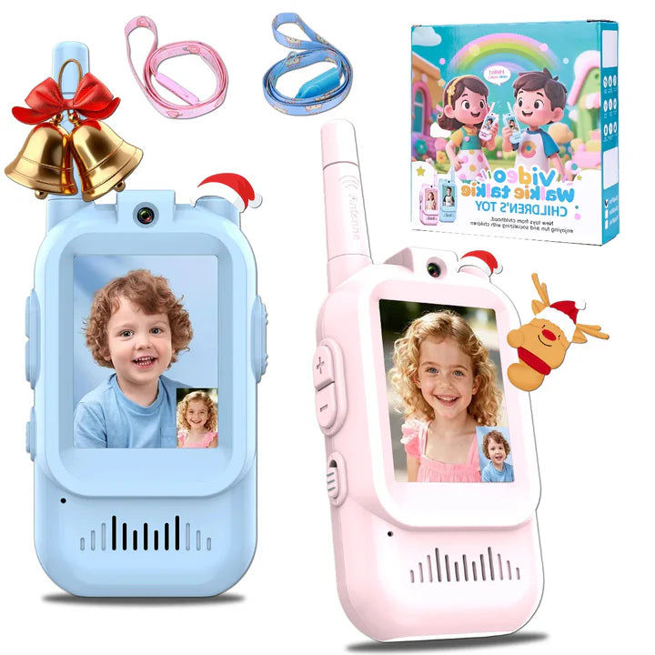 Kids Video Walkie Talkies (2 Pack) – 2.0" Screen, Rechargeable, Long Range
