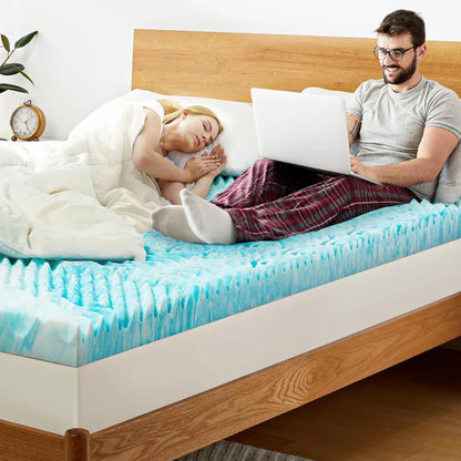 Cooling Egg Crate Foam Mattress Topper