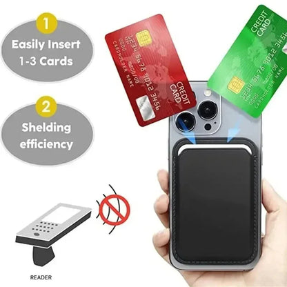 Magnetic Leather Card Holder Wallet for iPhone
