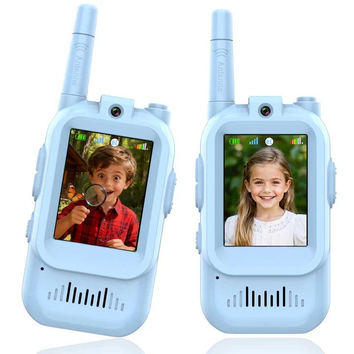 Kids Video Walkie Talkies (2 Pack) – 2.0" Screen, Rechargeable, Long Range