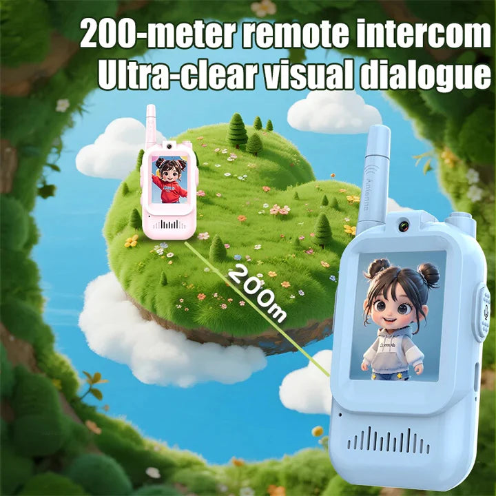 Kids Video Walkie Talkies (2 Pack) – 2.0" Screen, Rechargeable, Long Range