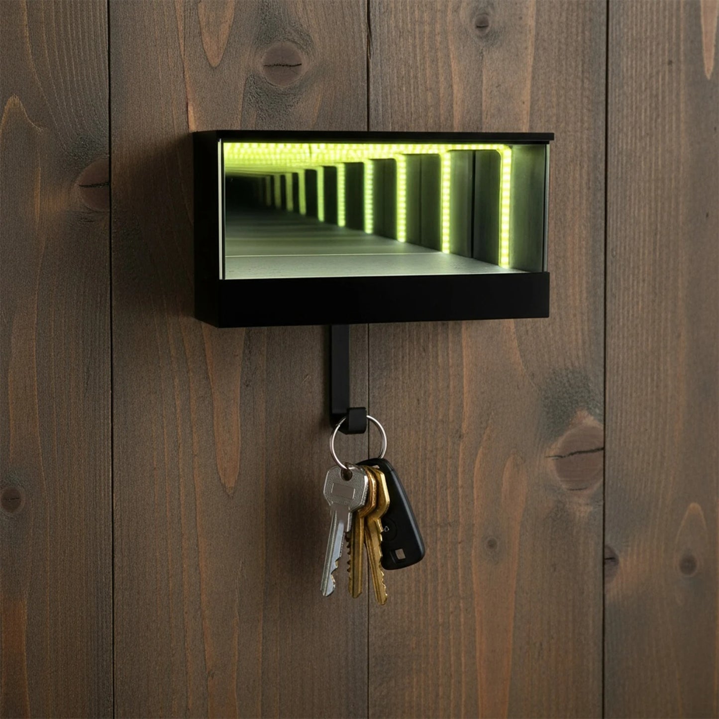 3D Printed Car Key Holder with LED Infinity Mirror