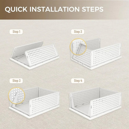Stackable Plastic Drawer Organizer – Clear Closet Storage Bin