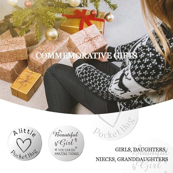 Pocket Hug Token Keychain – Inspirational Gift for Women & Men