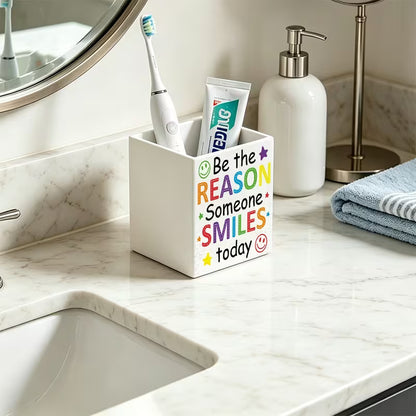 "Be the Reason Someone Smiles Today" Rainbow Desktop Organizer