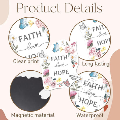 24 Pcs Christian Locker & Fridge Magnets with Bible Verses