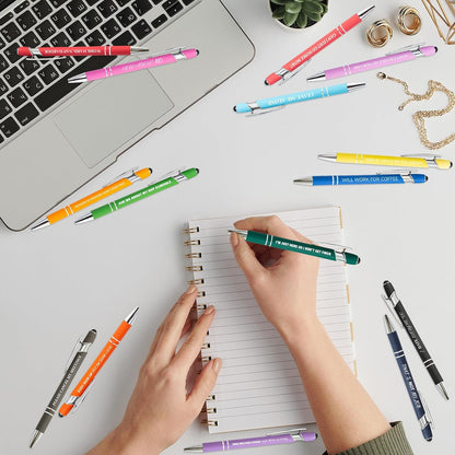 Funny Sarcastic Pens Set – 30 Pcs Ballpoint & Stylus Gift Pack