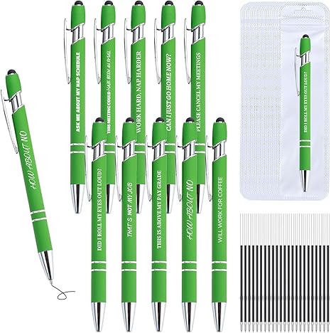 Funny Sarcastic Pens Set – 30 Pcs Ballpoint & Stylus Gift Pack
