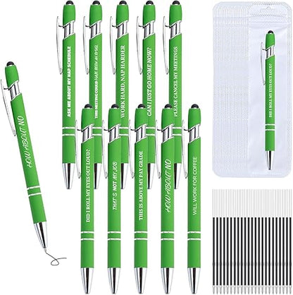 Funny Sarcastic Pens Set – 30 Pcs Ballpoint & Stylus Gift Pack