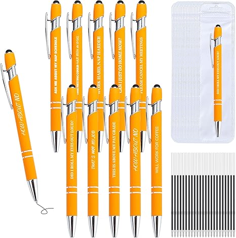 Funny Sarcastic Pens Set – 30 Pcs Ballpoint & Stylus Gift Pack