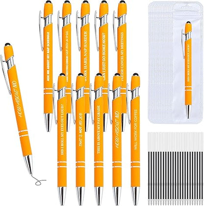 Funny Sarcastic Pens Set – 30 Pcs Ballpoint & Stylus Gift Pack