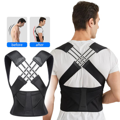 Adjustable Posture Support Brace for Shoulder & Back Alignment