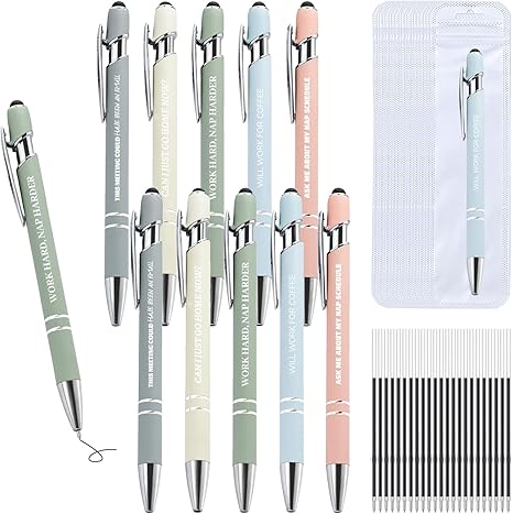 Funny Sarcastic Pens Set – 30 Pcs Ballpoint & Stylus Gift Pack
