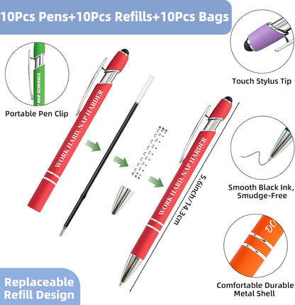Funny Sarcastic Pens Set – 30 Pcs Ballpoint & Stylus Gift Pack