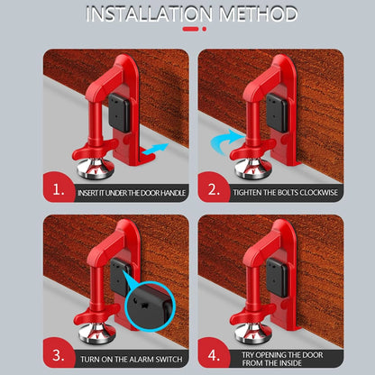 Portable Door Stop Alarm Security Device