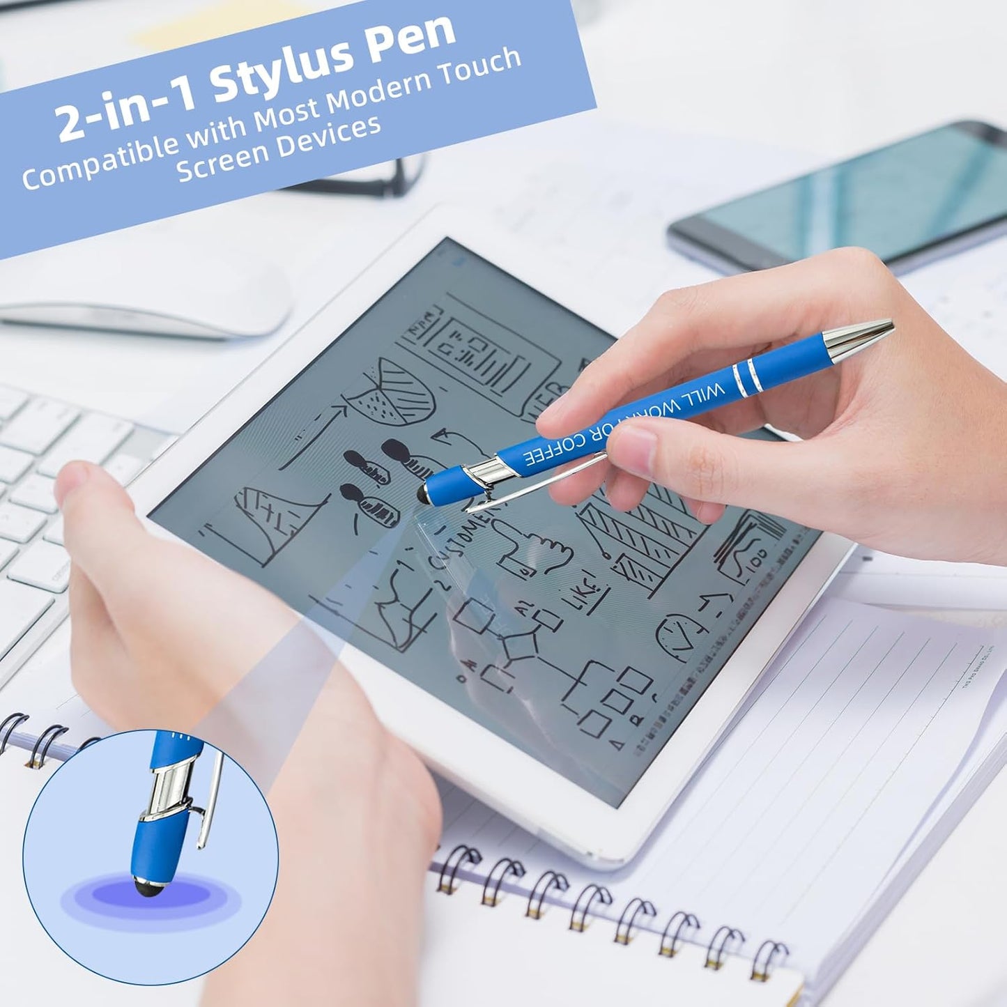 Funny Sarcastic Pens Set – 30 Pcs Ballpoint & Stylus Gift Pack