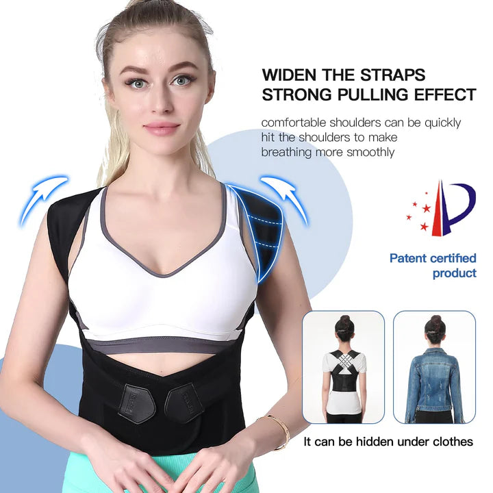 Adjustable Posture Support Brace for Shoulder & Back Alignment