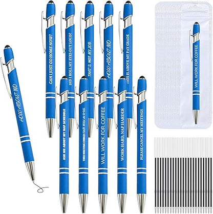 Funny Sarcastic Pens Set – 30 Pcs Ballpoint & Stylus Gift Pack