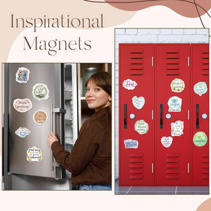 24 Pcs Christian Locker & Fridge Magnets with Bible Verses