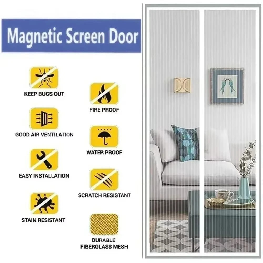 Magnetic Door Mosquito Net Curtain – Insect Screen Mesh