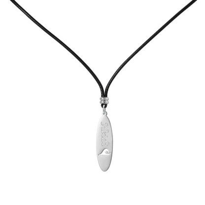 Personalized Surfboard Necklace – Custom Stainless Steel Jewelry Gift for Surfers