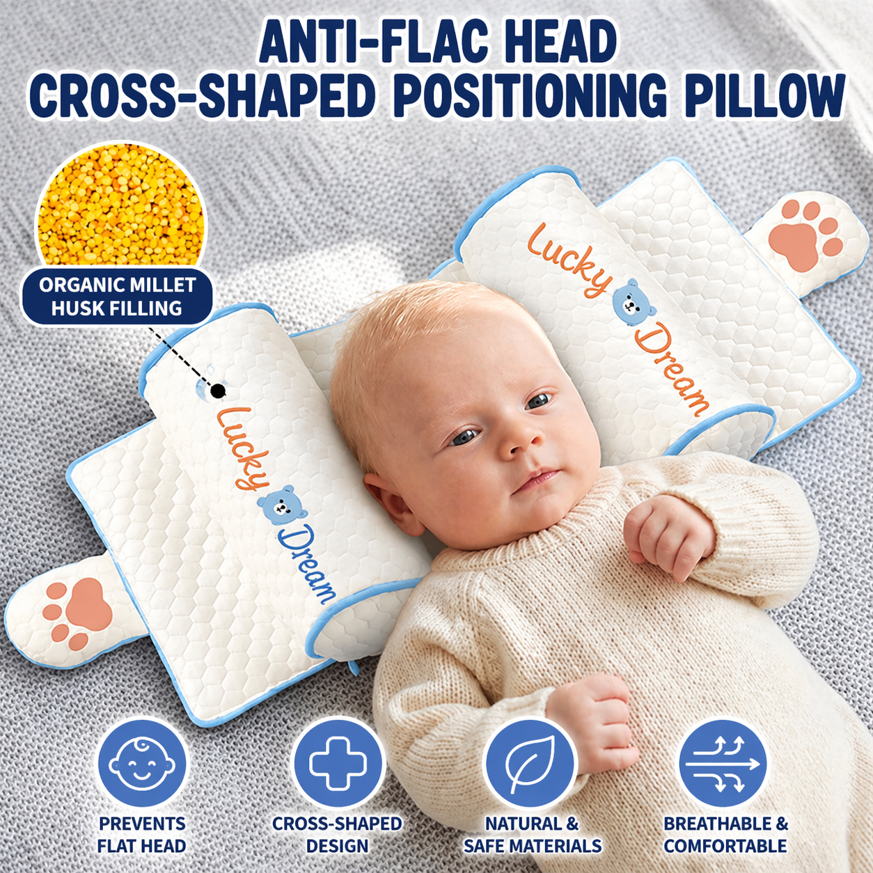 Adjustable Baby Head Shaping Pillow