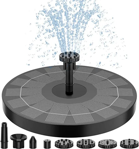 Solar-powered water fountain for Garden Birdbath & Outdoor Pond