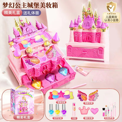 Kids Washable Makeup Kit for Girls – Safe Pretend Play Beauty Set
