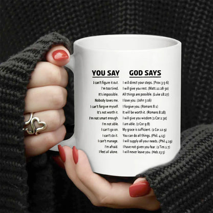 Inspirational Christian Ceramic Coffee Mug Funny Gift Cup 11oz