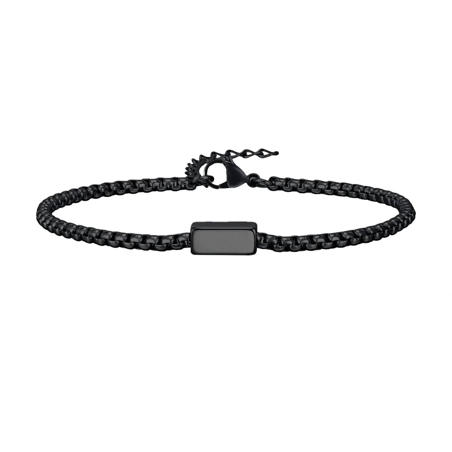 Custom Family Name Tube Bracelet – Personalized Stainless Steel Gift for Dad