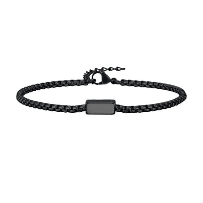 Custom Family Name Tube Bracelet – Personalized Stainless Steel Gift for Dad