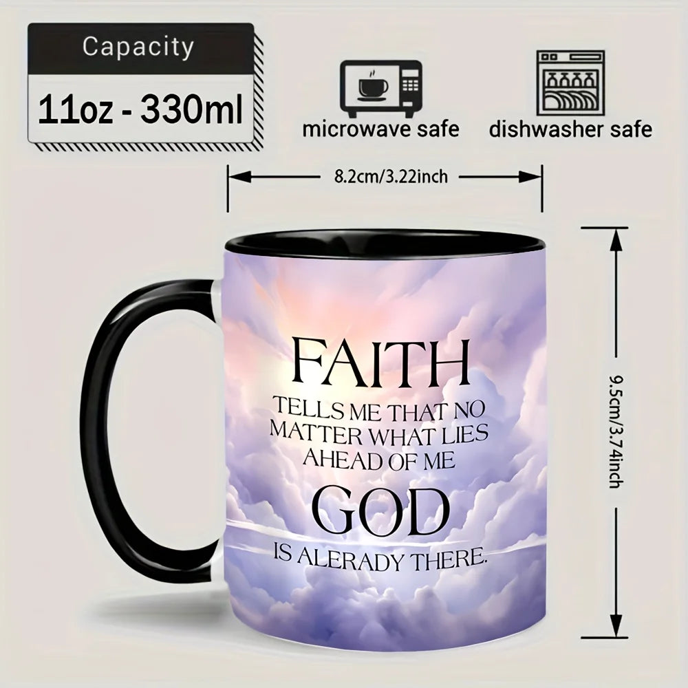 11oz Christian Bible Verse Ceramic Coffee Mug Reusable Drink Cup