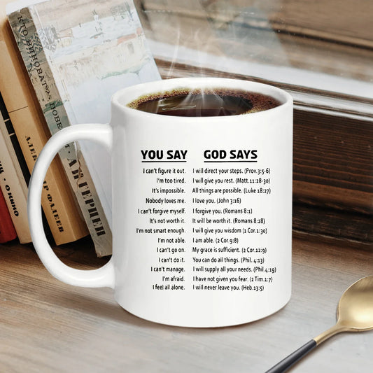 Inspirational Christian Ceramic Coffee Mug Funny Gift Cup 11oz