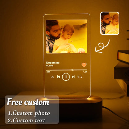 Personalized 3D Heart LED Lamp – Custom Photo Night Light Gift for Couples
