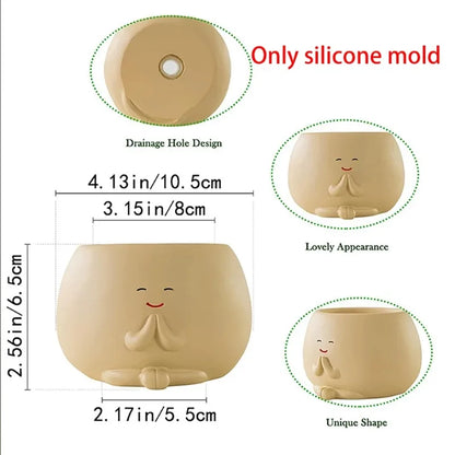 Hanging Face Planter Pot Smile Head Succulent Decor Planter