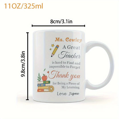 11oz Teacher Appreciation Ceramic Coffee Mug with School Design