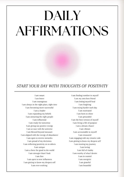 Pink Aura Butterfly Poster - Inspirational Canvas Wall Art for Bedroom