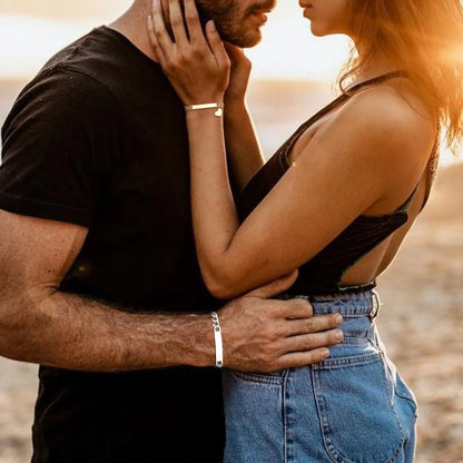 Custom Couple Bracelets – Valentine’s Day Heart Charm Jewelry