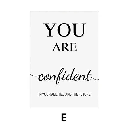 Motivational Quotes Poster - Modern Canvas Wall Art for Home & Office