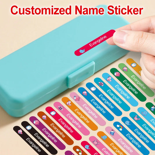 Custom Waterproof Name Tags – Durable Stickers for School & Bottles