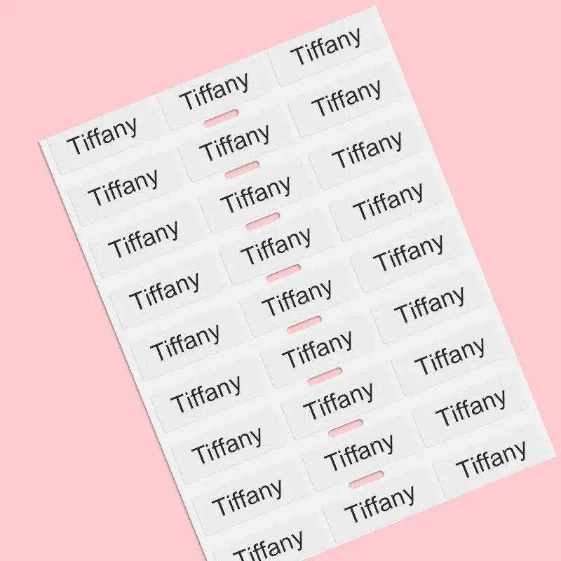 Custom Waterproof Name Labels – Transparent Stickers for Kids & Supplies
