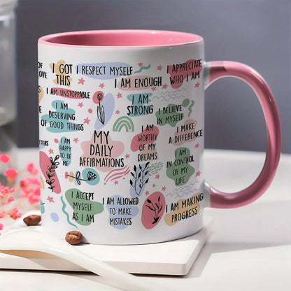 11oz Inspirational Quotes Ceramic Coffee Mug with Positive Sayings